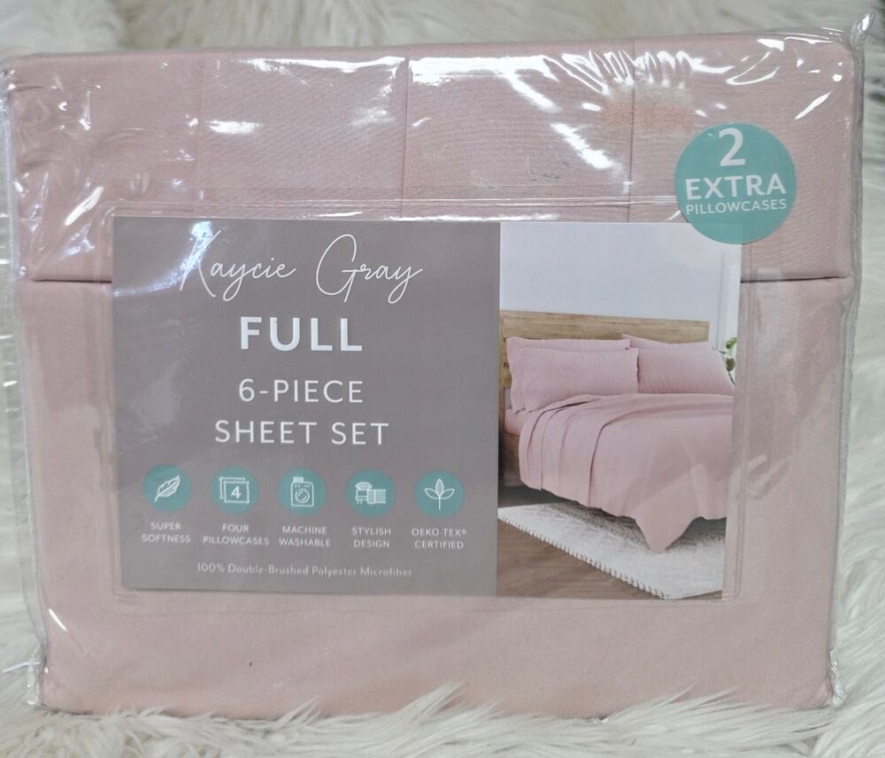 Kaycie Gray Full 6-Piece Sheet Set